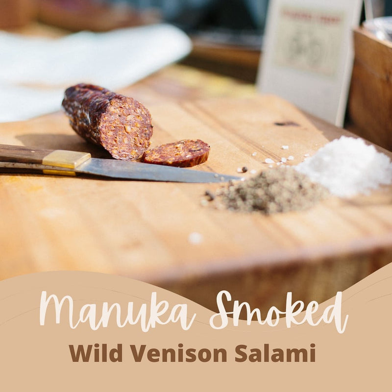 Manuka Smoked Salami made from Wild Venison.