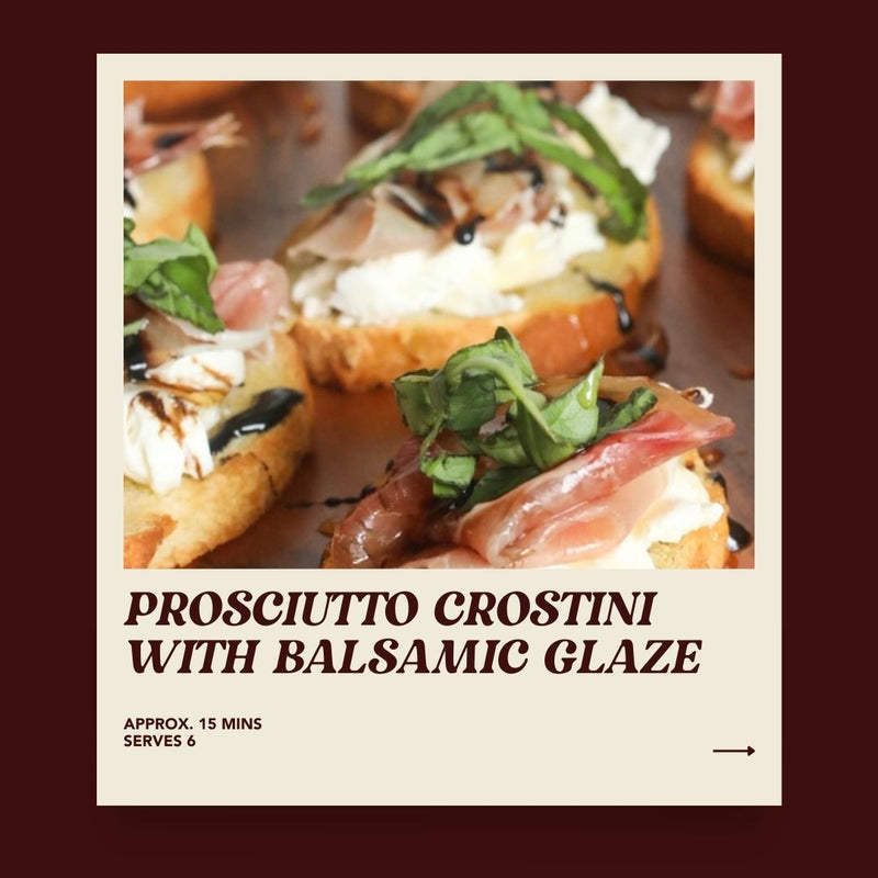 Prosciutto Crostini with Balsamic Glaze