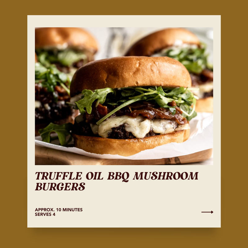 Truffle Oil BBQ Mushroom Burgers