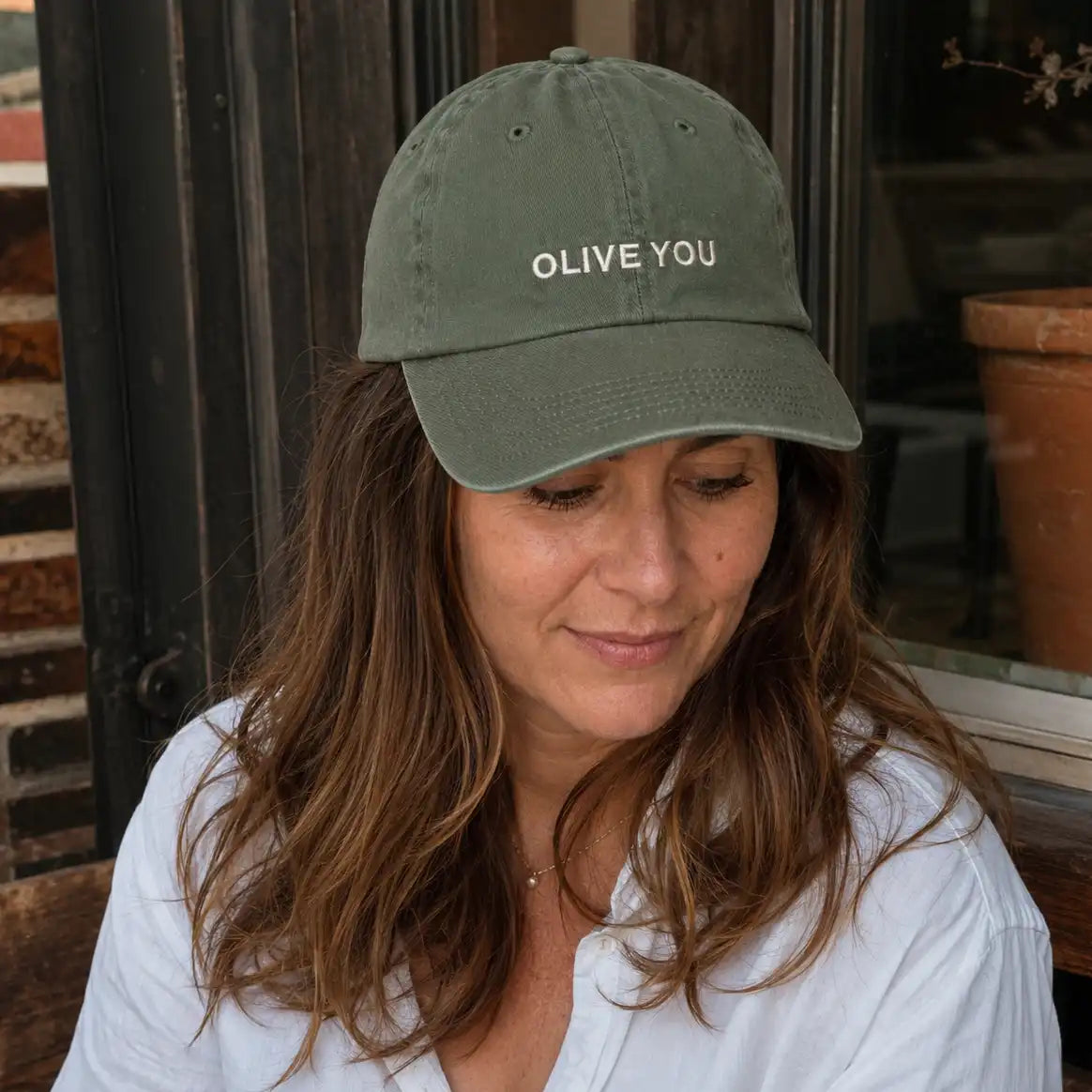 Green 'Olive You' Cap