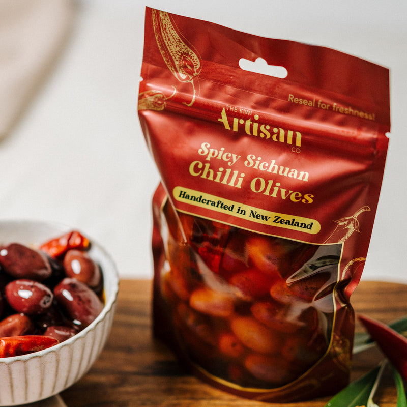 Kiwi Artisan Spicy Sichuan Chilli Olives