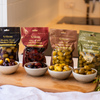 Mixed olive pack with Manuka smoked, truffle, lemon basil kawakawa, and Sichuan chilli flavours